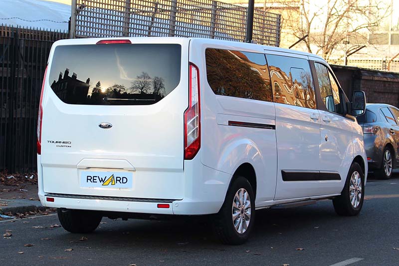 9 seater minibus hire back view